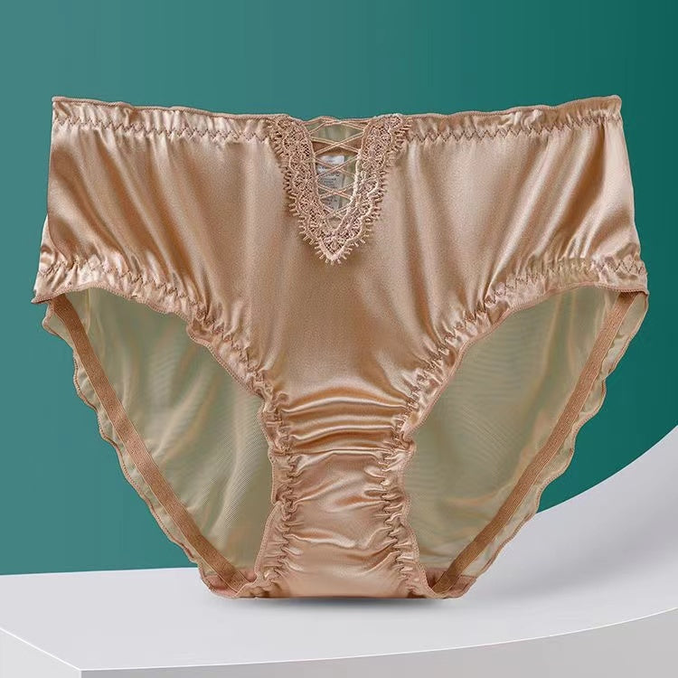 💥Buy 1 get 2 free - Lace underwear men's satin ice silk seamless briefs