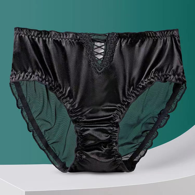💥Buy 1 get 2 free - Lace underwear men's satin ice silk seamless briefs
