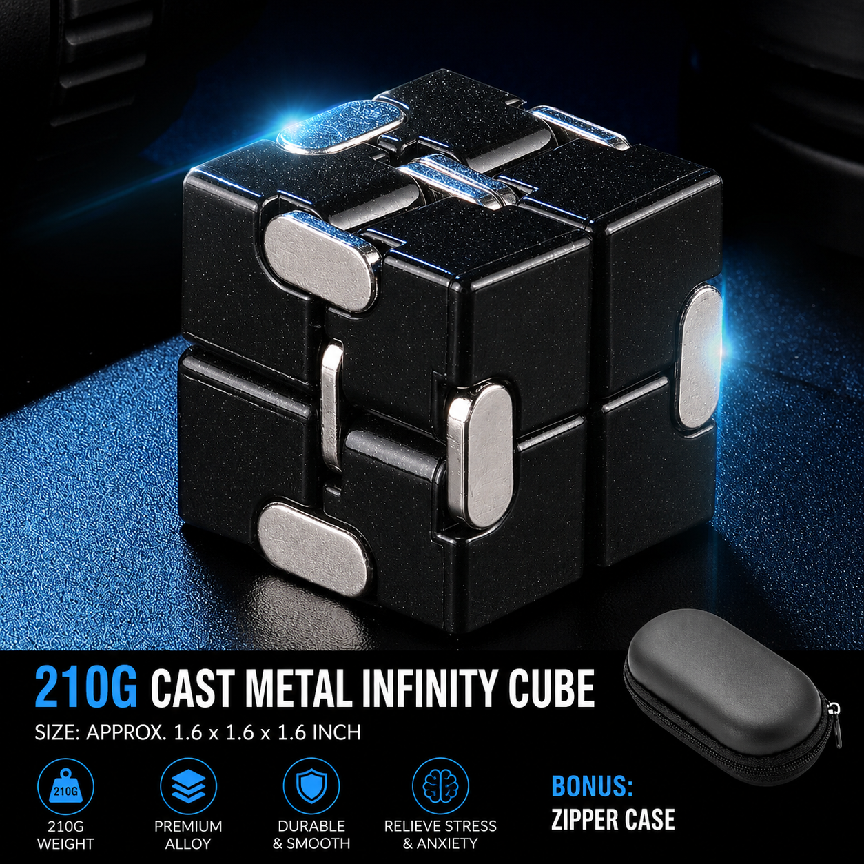 Infinite Flip Cube—A Versatile Stress-Relief Gadget