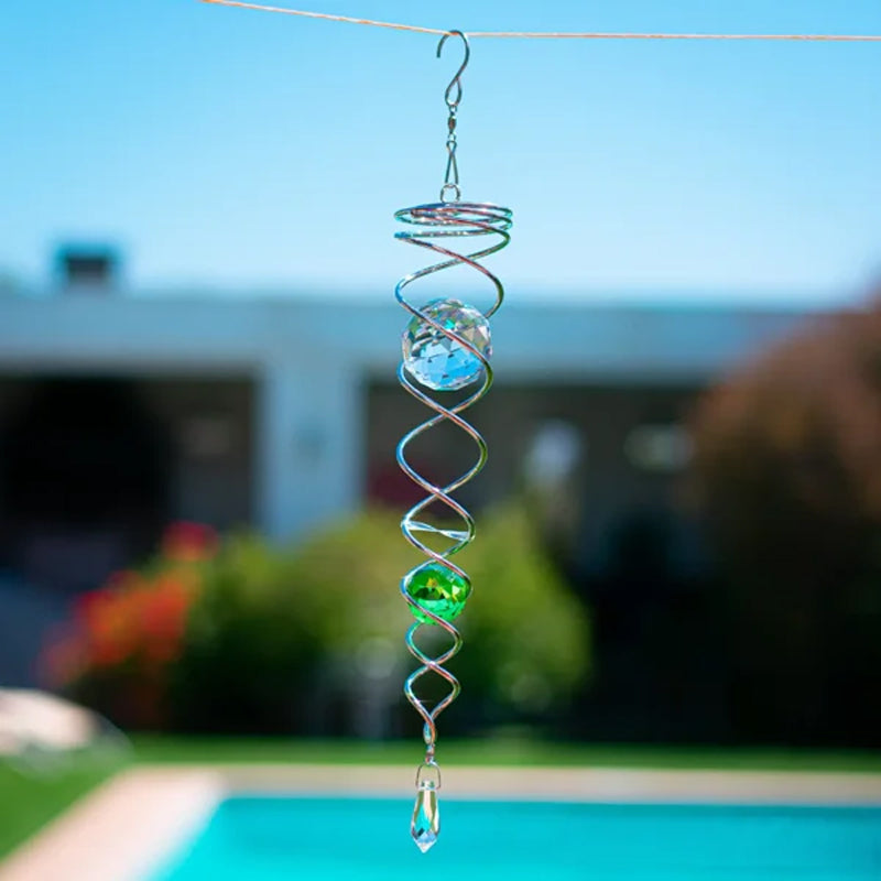Decorative spiral wind chime pendant