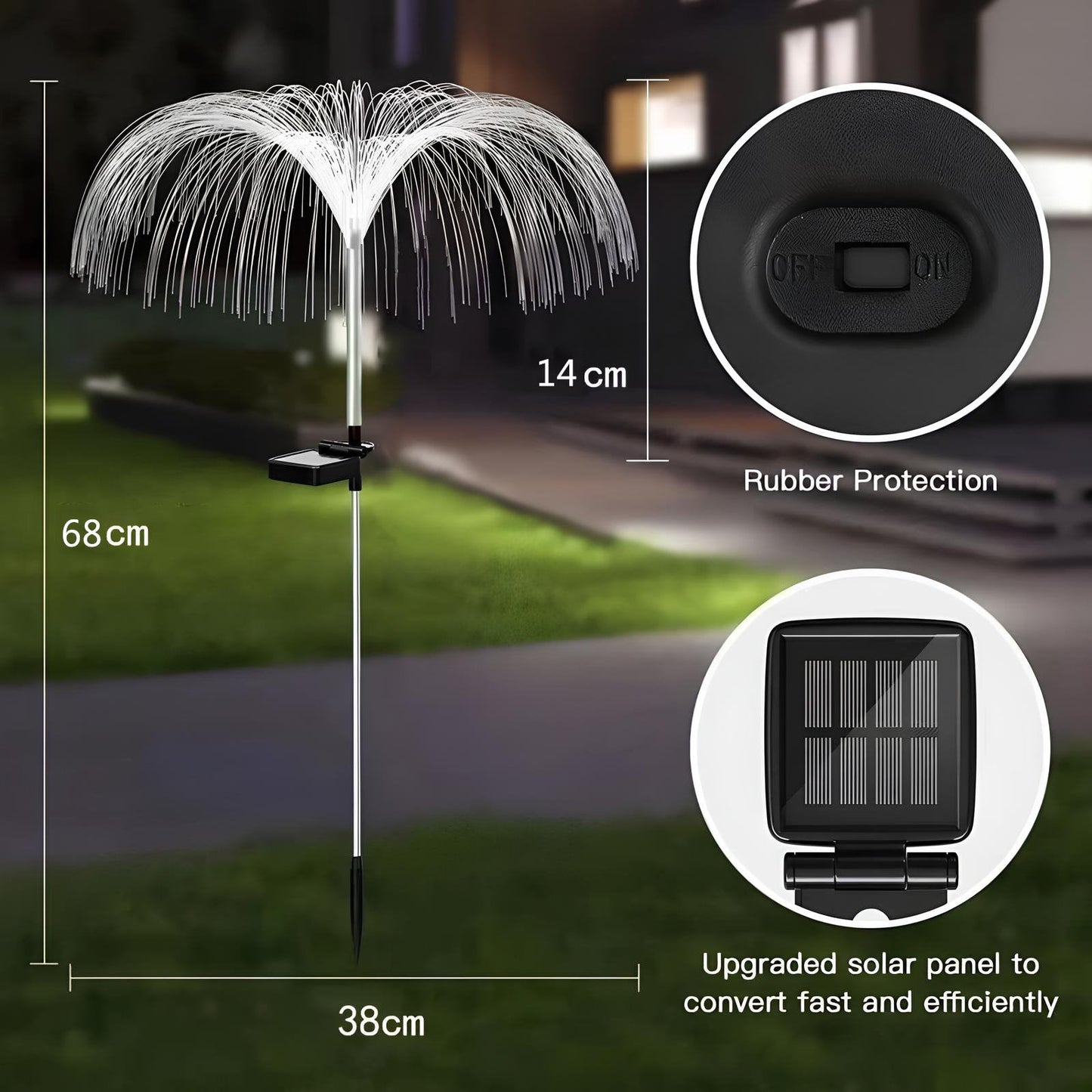 Solar Garden Color Changing Jellyfish Light