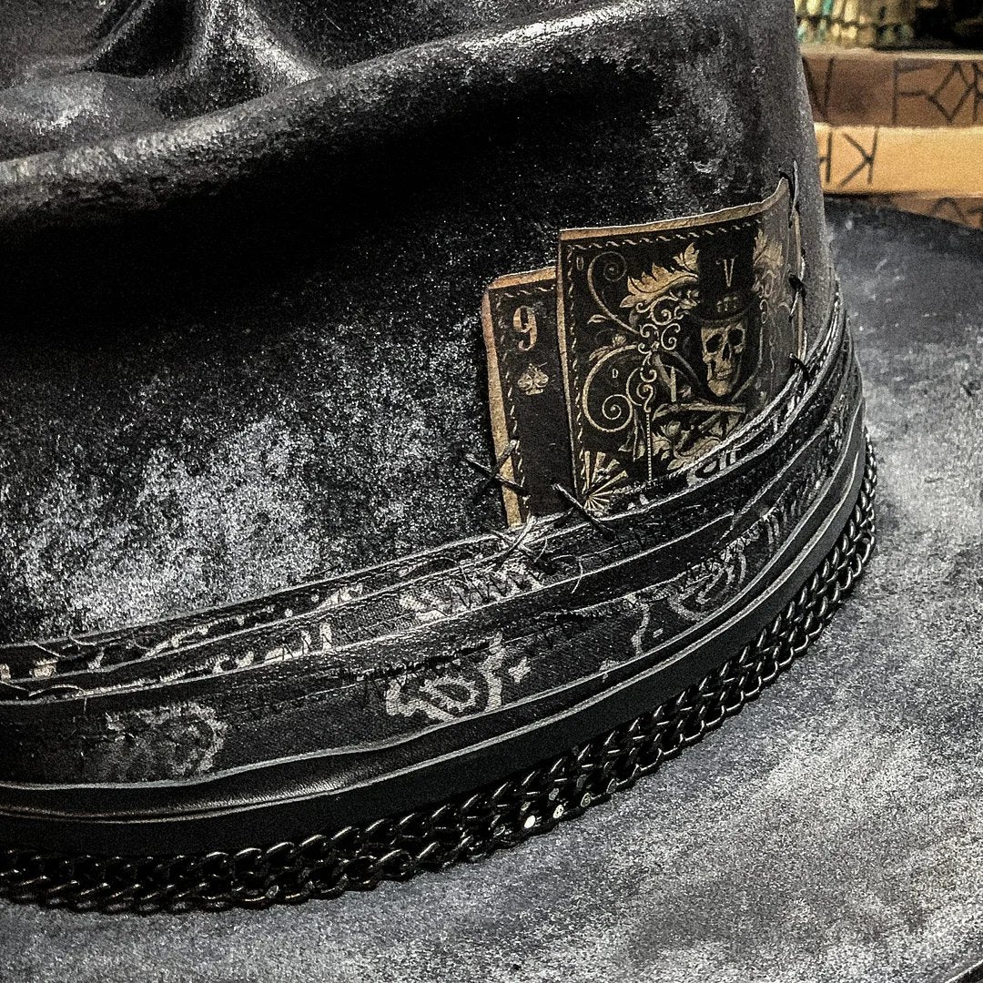 🔥Limited Time - Half Price Sale💀"Harvester of Sorrow" Handmade Skull Hat