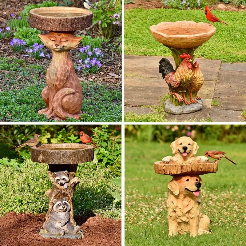 Fox Animal Resin Feeder