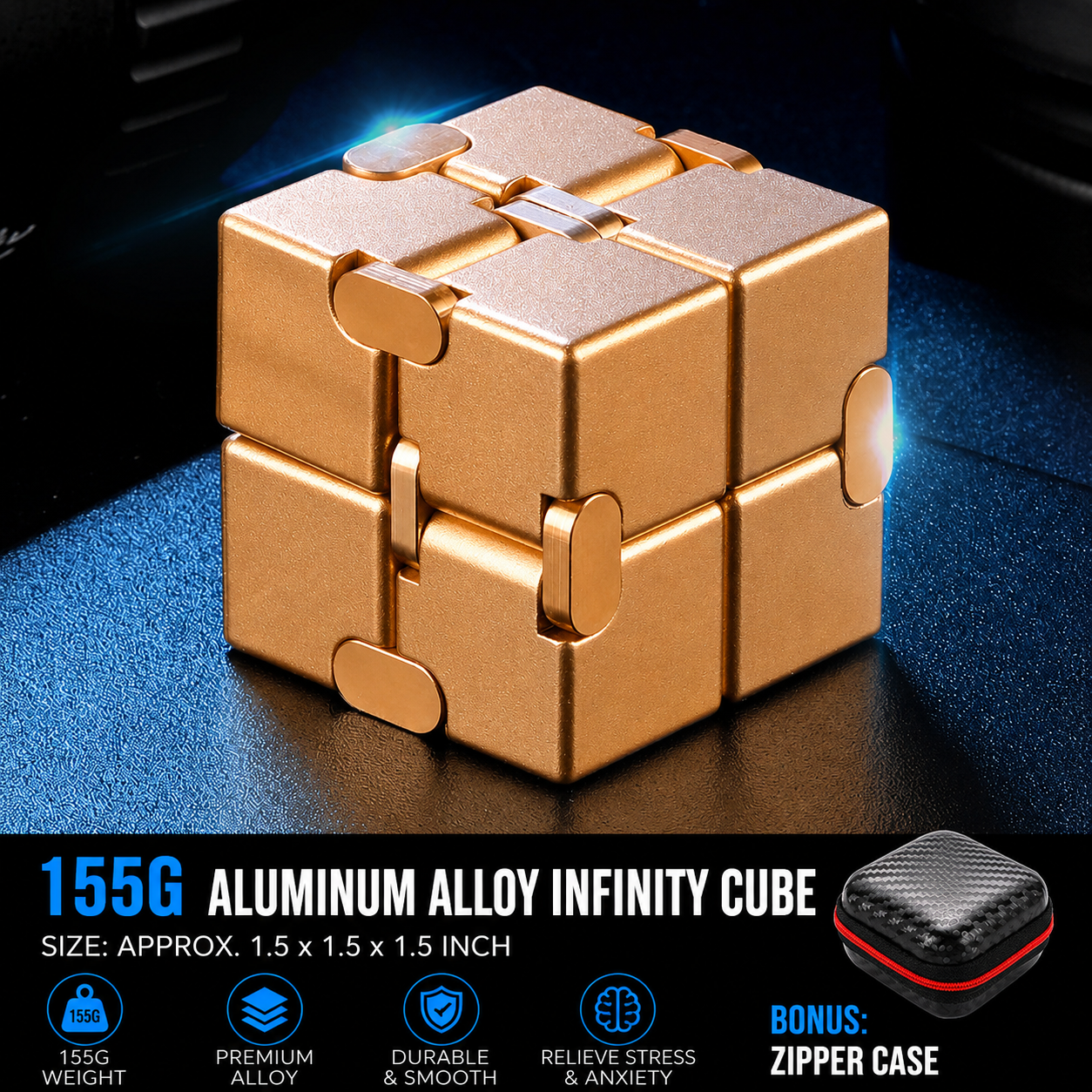 Infinite Flip Cube—A Versatile Stress-Relief Gadget