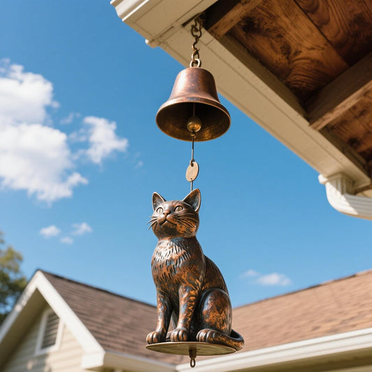Handcrafted Vintage Patio Cat Wind Chime