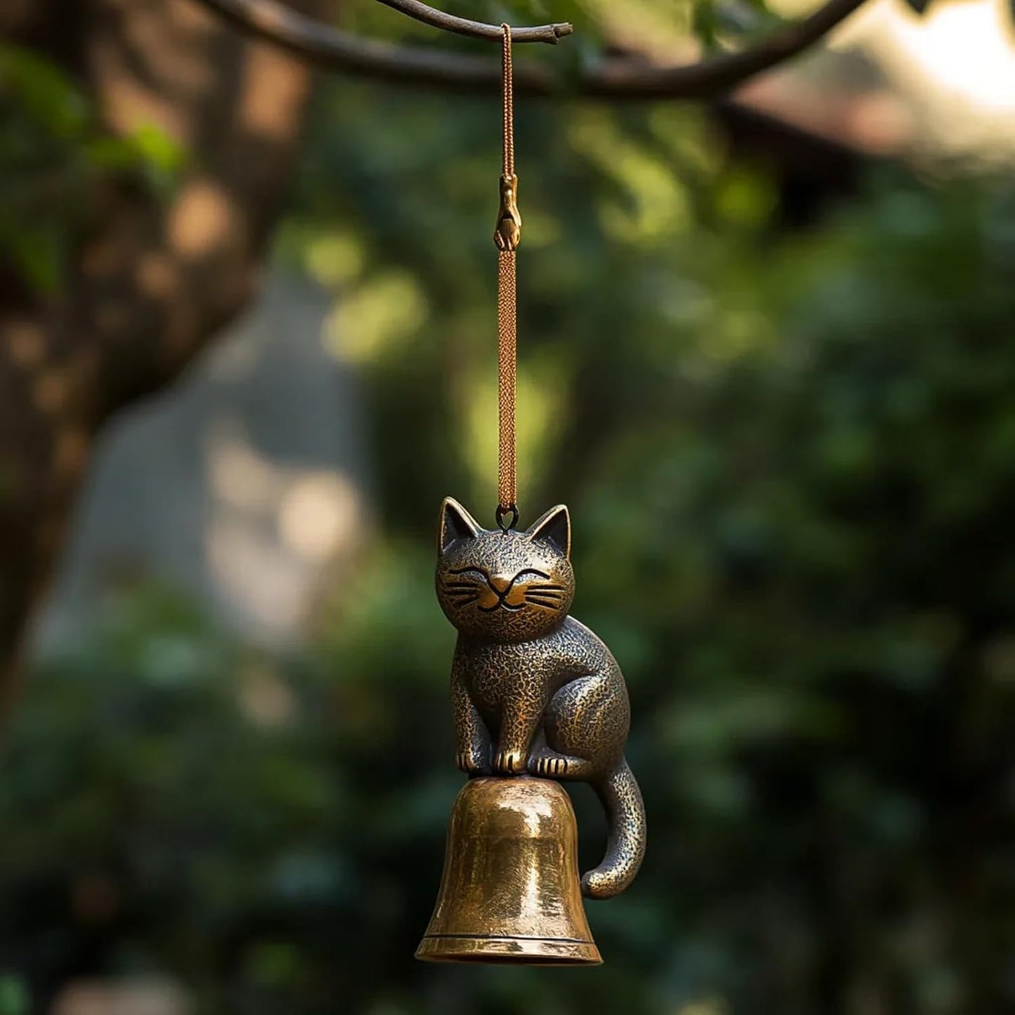Handcrafted Vintage Patio Cat Wind Chime