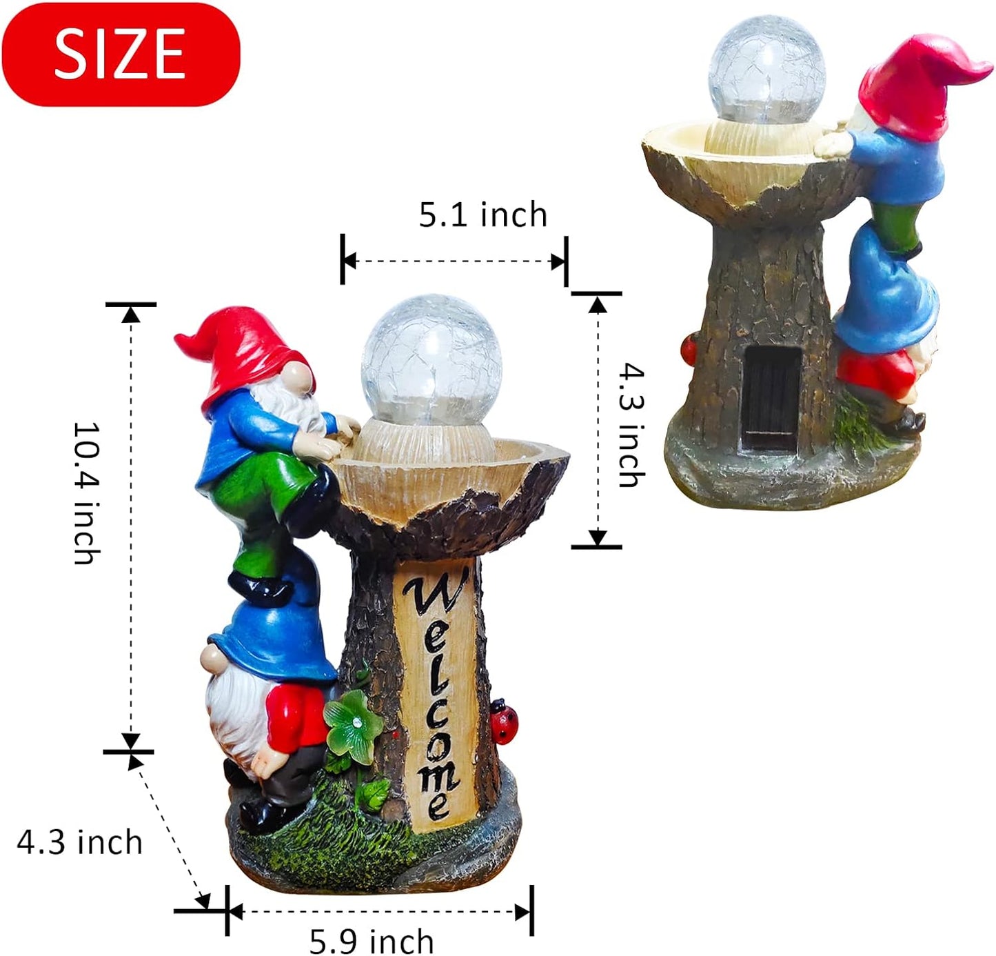Outdoor Garden Angel Gnome Statue