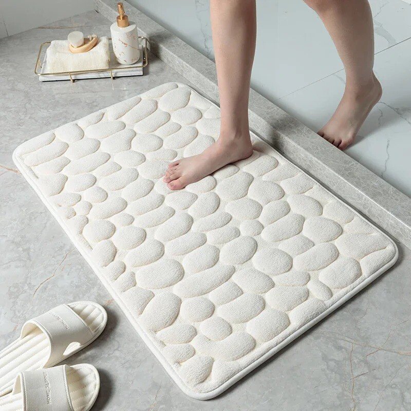 Arrival Cobblestone Embossed Bathroom Bath Mat