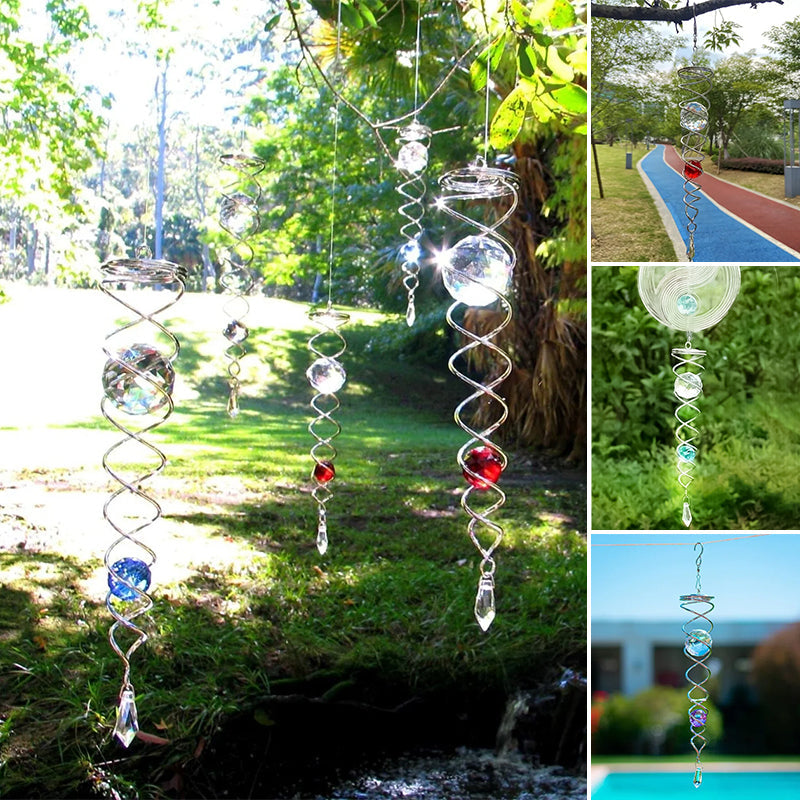 Decorative spiral wind chime pendant