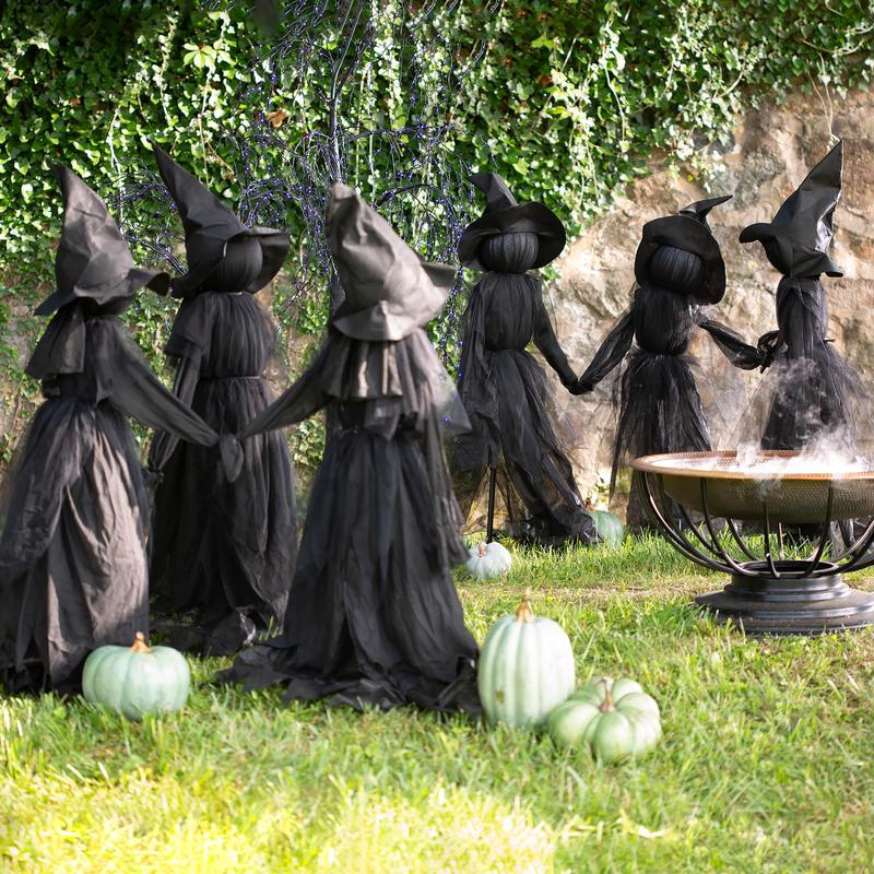 🎃Outdoor Lighted Halloween Witch Stakes👻