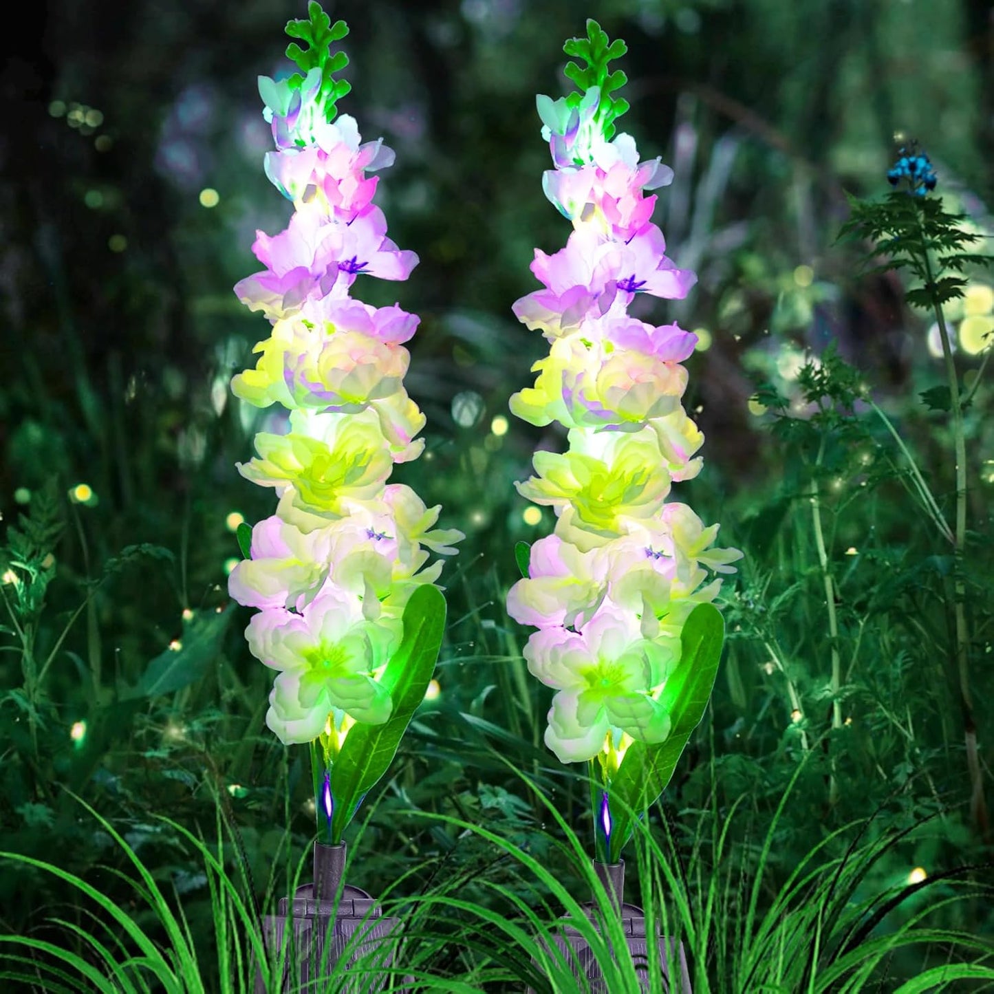 Solar Delphinium Garden Light