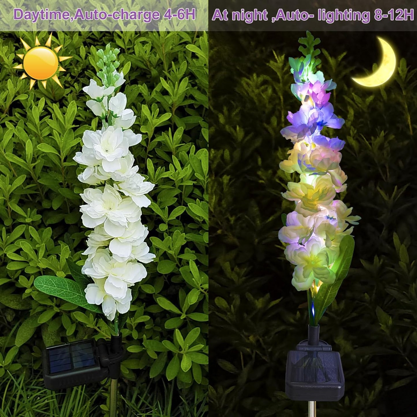 Solar Delphinium Garden Light