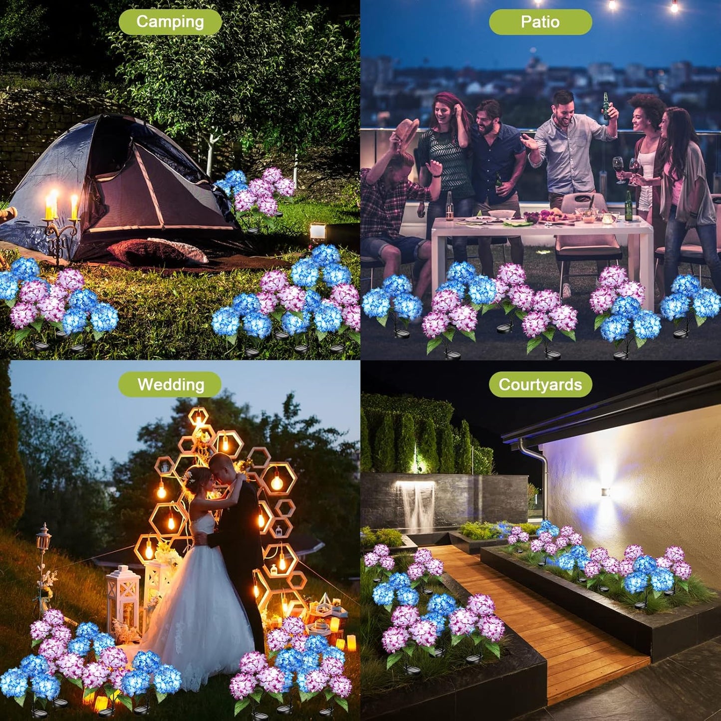 Solar Hydrangea Decorative Light