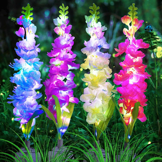Solar Delphinium Garden Light