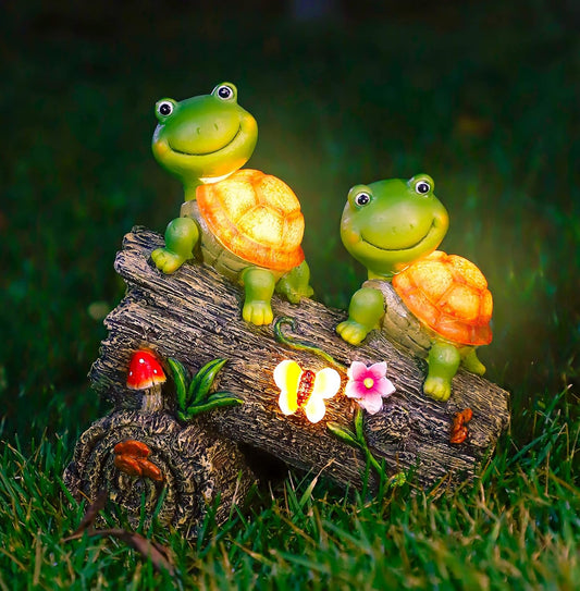 Turtle statues and gnome statues outdoor decorations