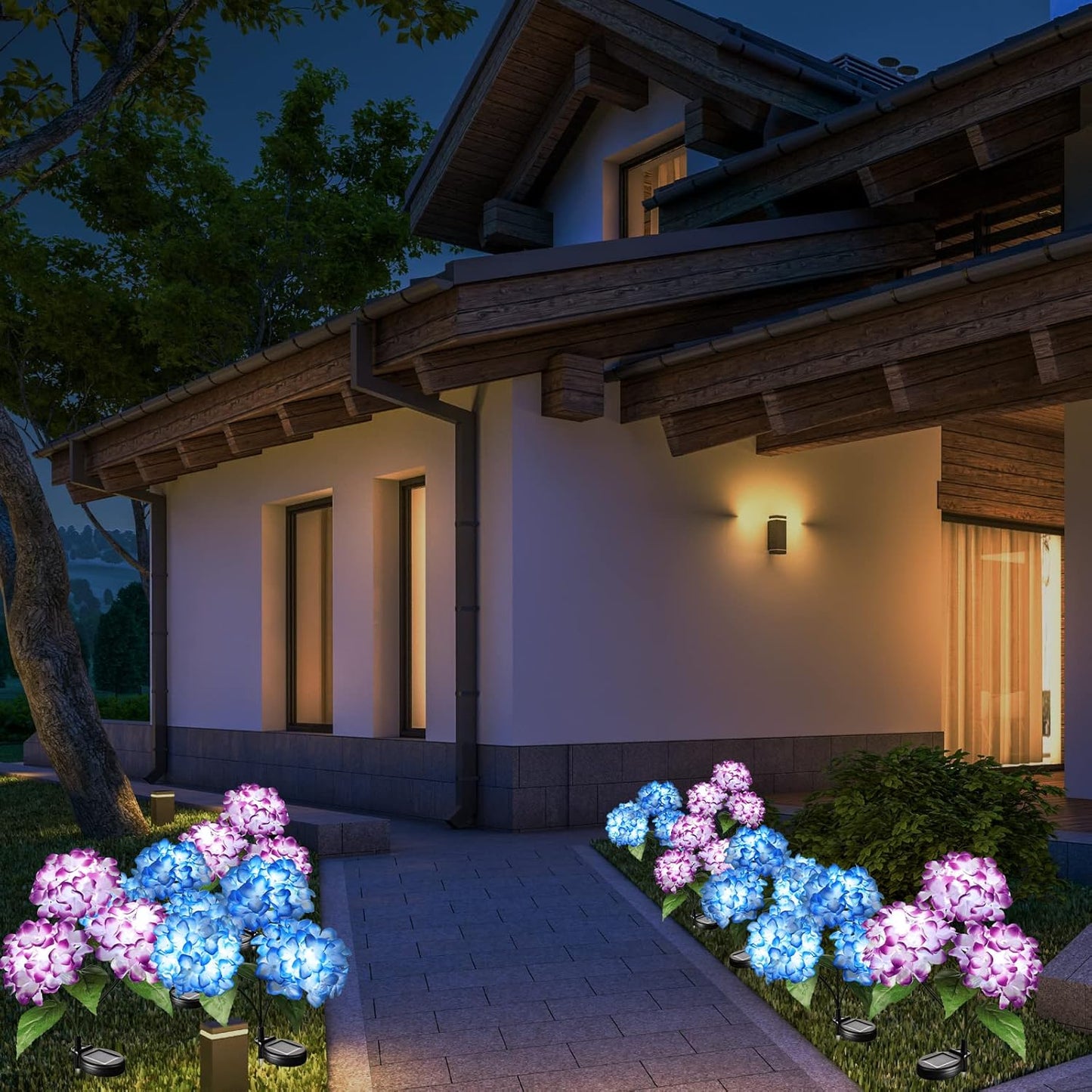 Solar Hydrangea Decorative Light