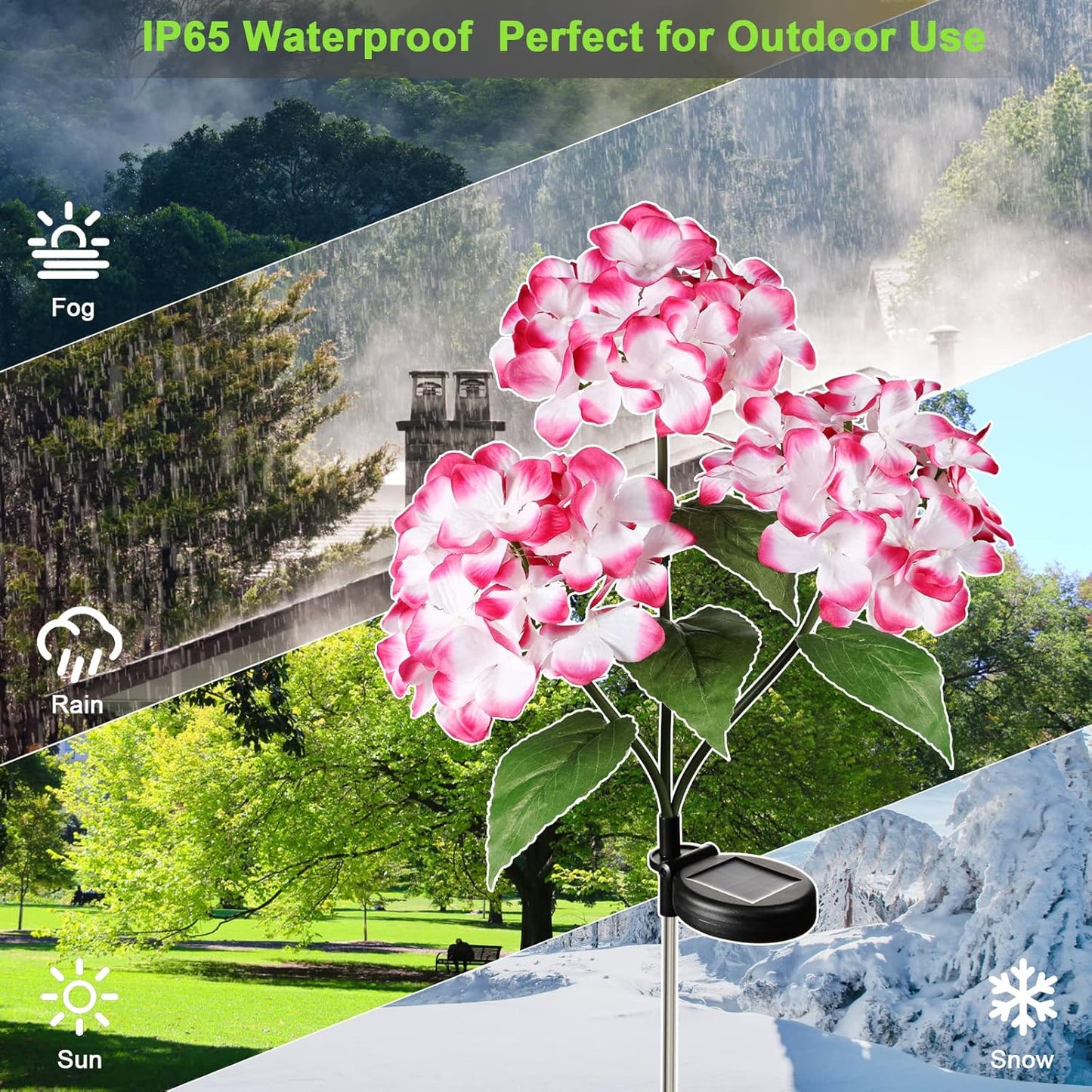 Solar Hydrangea Decorative Light