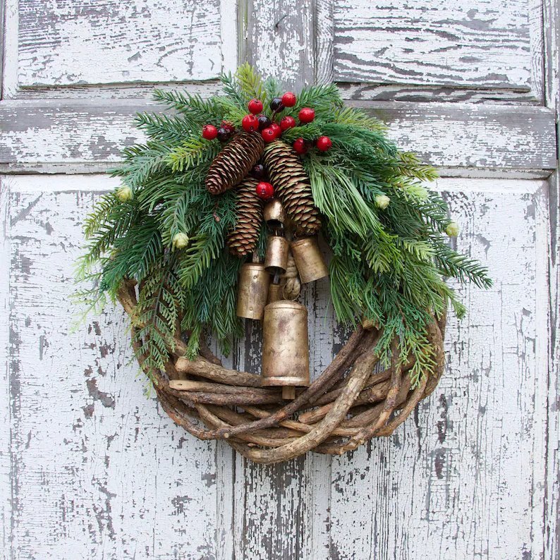 Limited time offer🔥Farmhouse Christmas Wreath Boho Wreath Holiday Wreath