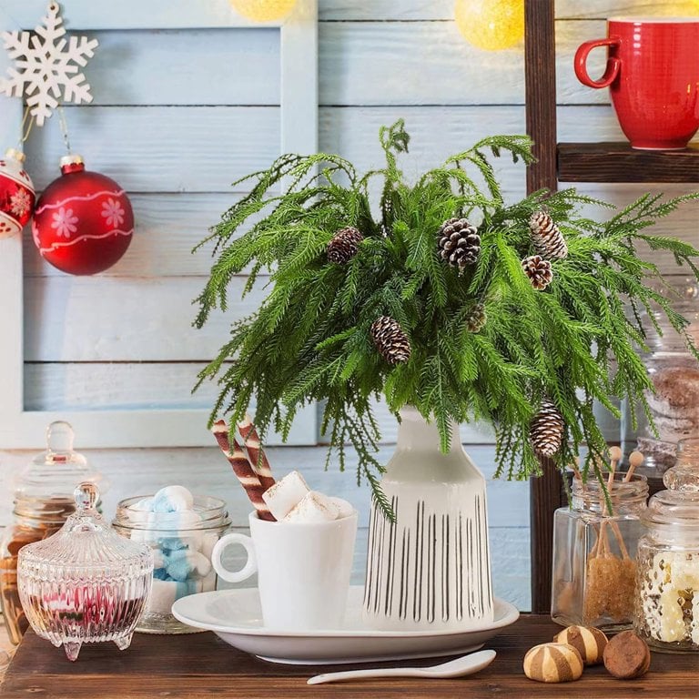 🎄Super popular🎄Christmas greenery Norfolk pine branches