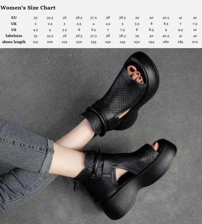 Women's Retro Soft PU Leather Sandalias
