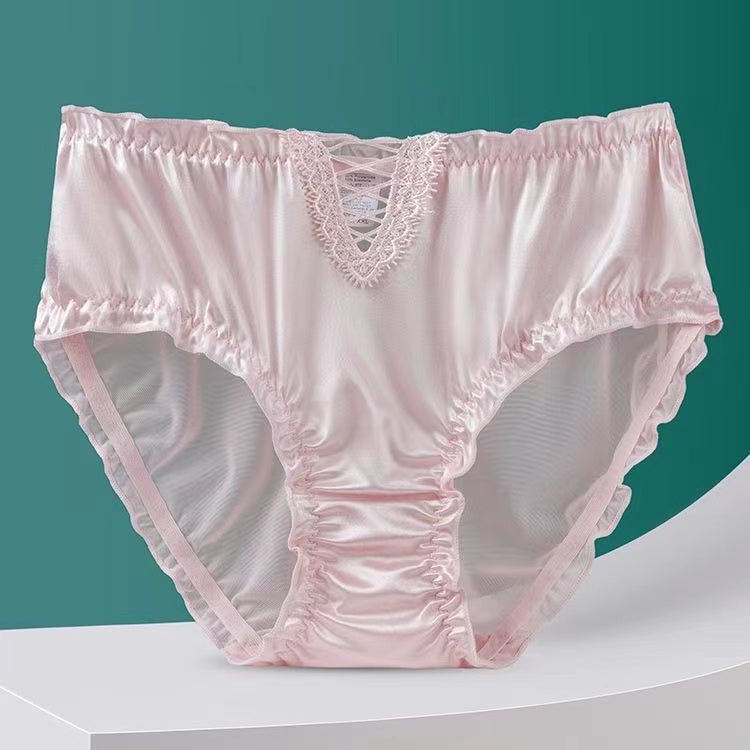 💥Buy 1 get 2 free - Lace underwear men's satin ice silk seamless briefs