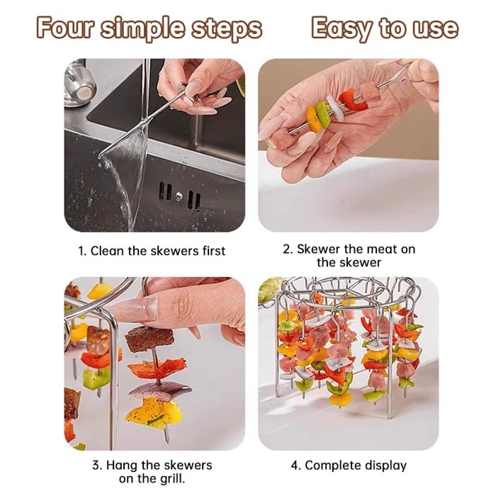 🔥-🥩Air Fryer Barbecue Grill Vertical Kebab Grill 🍤