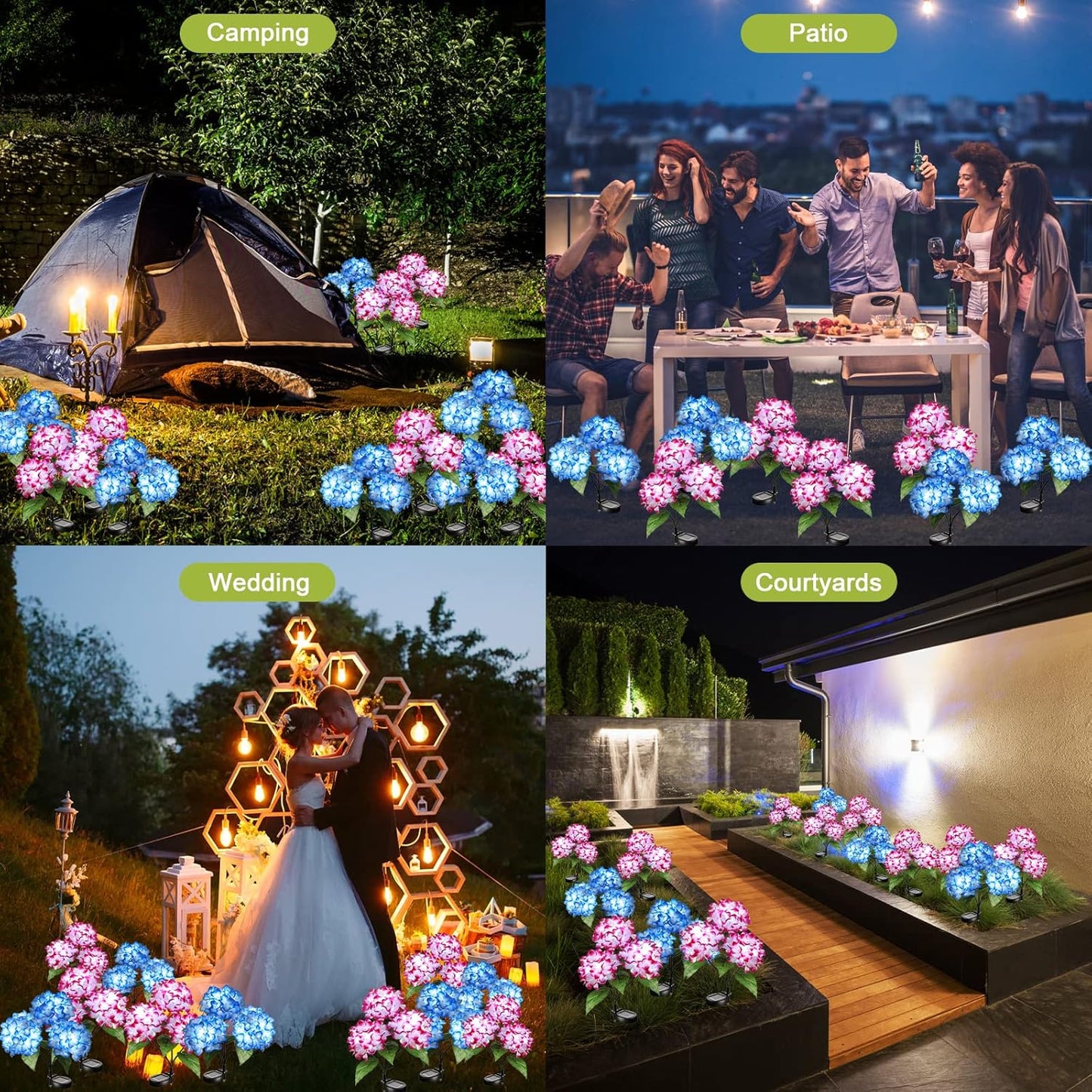 Solar Hydrangea Decorative Light