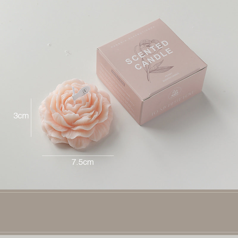 Souvenir candles, peony flower shaped gift ornaments, Valentine's Day, birthday flower scented candles