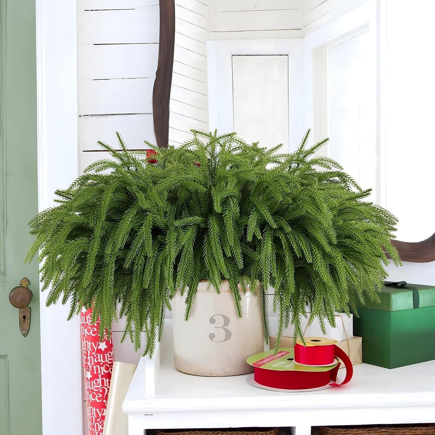🎄Super popular🎄Christmas greenery Norfolk pine branches