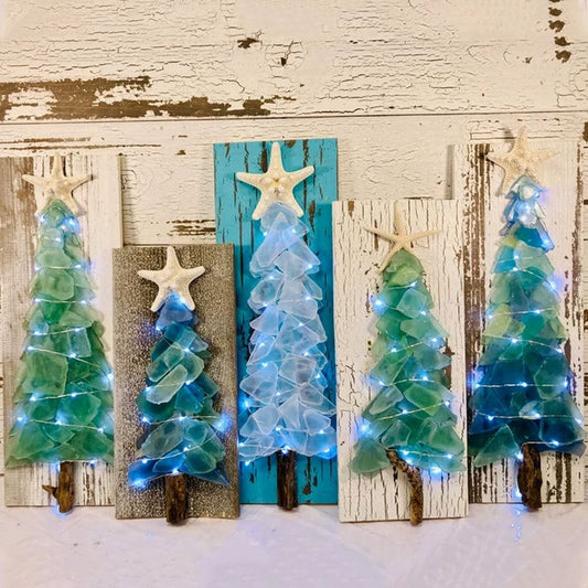 DIY Sea Glass Christmas Tree