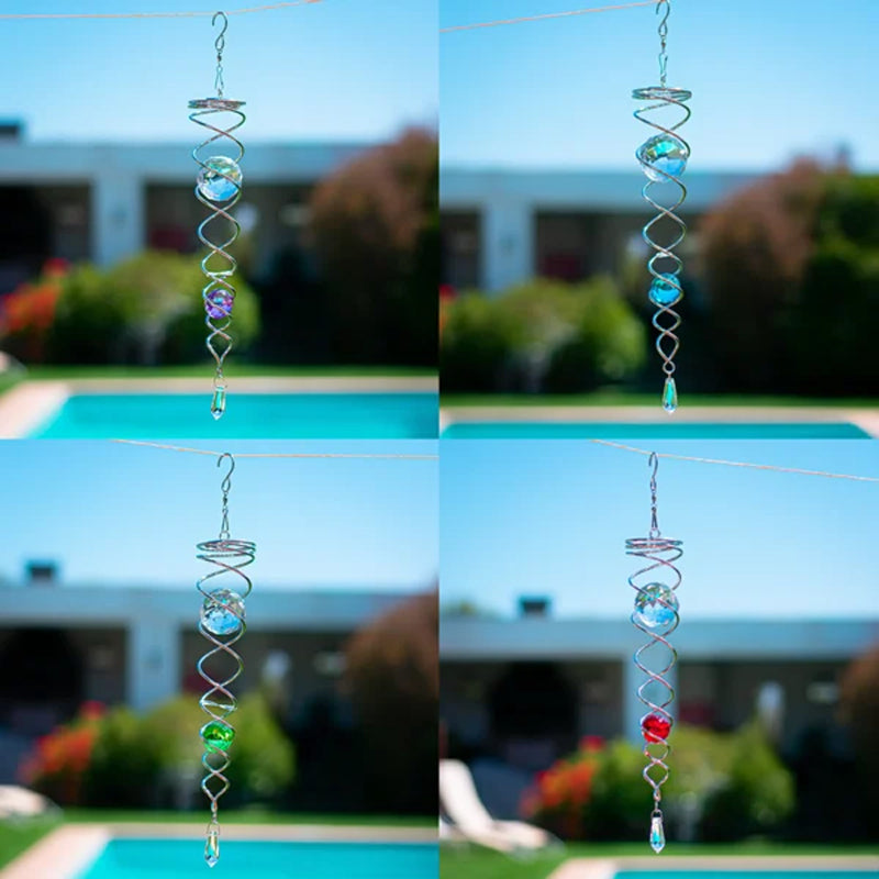 Decorative spiral wind chime pendant