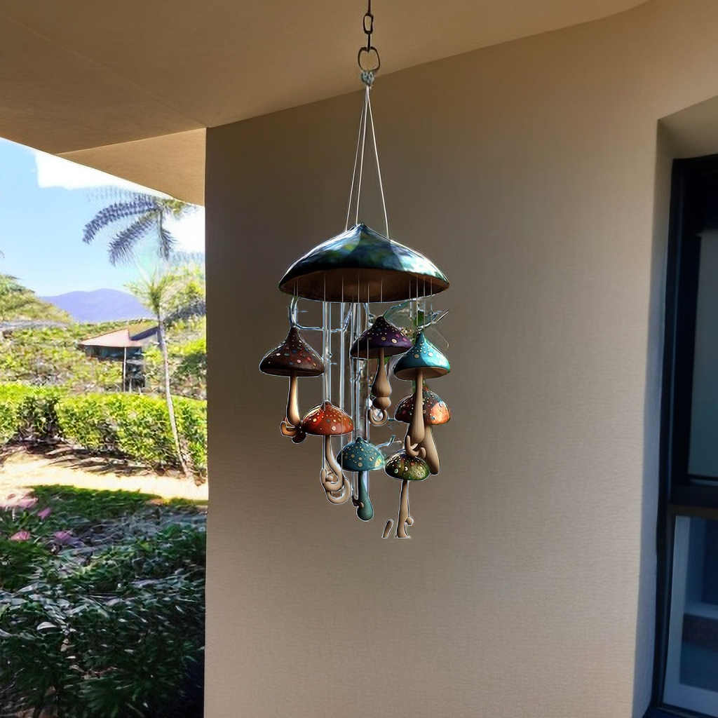 Handmade Art Mushroom Wind Chime