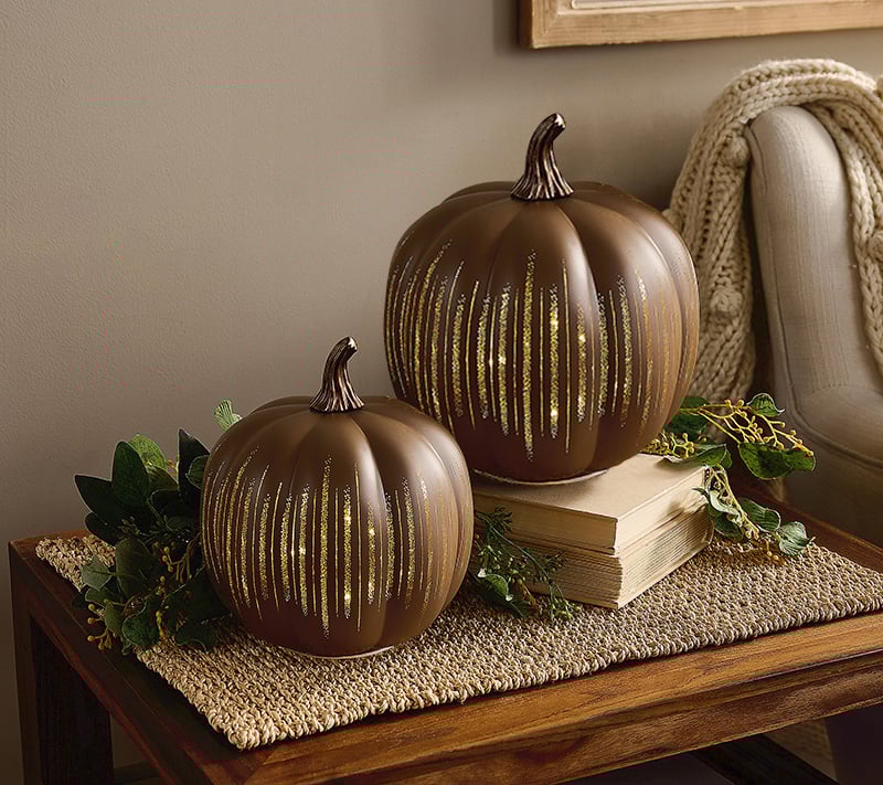 🔥2025 HOT SALE - 🎃Buy Large, Get Small FREE! 🎃✨ Illuminated Starry Night Pumpkins by Valerie✨