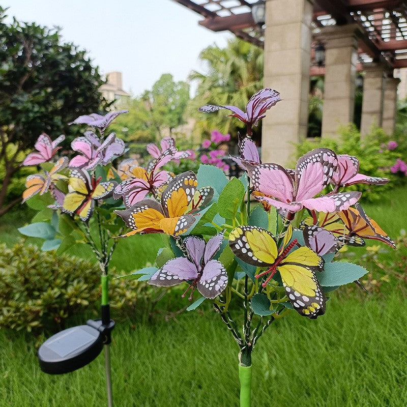 Solar Butterfly Flower Tree Garden Decorative Light