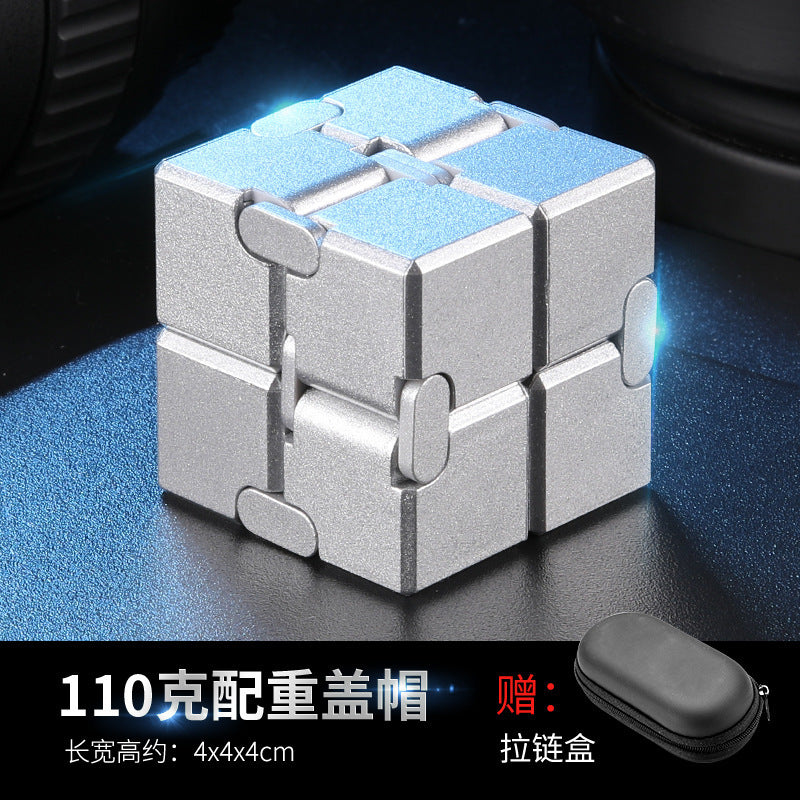 Cross-Border Wholesale Unlimited Rubik'S Cube, Ever-Changing Decompression Artifact, Decompression Toy, Adult Flipping Alloy Metal Finger Cube
