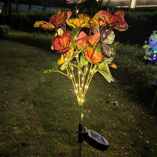 Solar Butterfly Flower Tree Garden Decorative Light