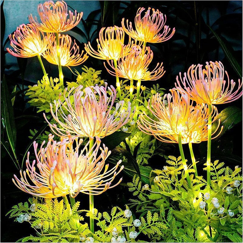 Solar powered flower lantern