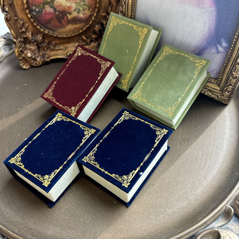 Book Retro Mini Jewelry Necklace Box Italian Style Small Fresh Creative Diamond Ring Ring Box Gift Confession Jewelry Box