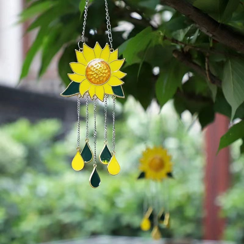 Metal Sunflower Wind Chime