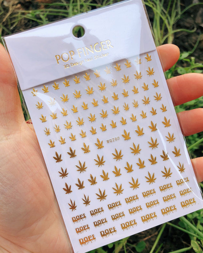 Maple Leaf Nail Decals — Colorful Maple Leaf Nail Stickers
