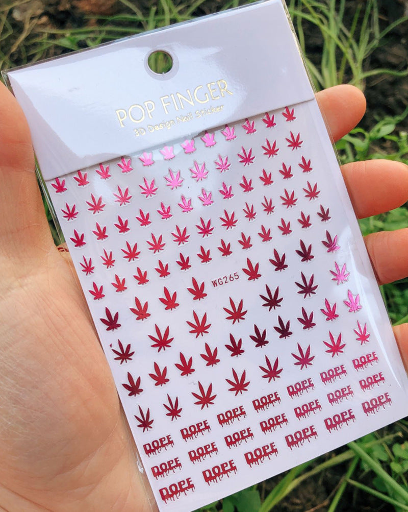 Maple Leaf Nail Decals — Colorful Maple Leaf Nail Stickers
