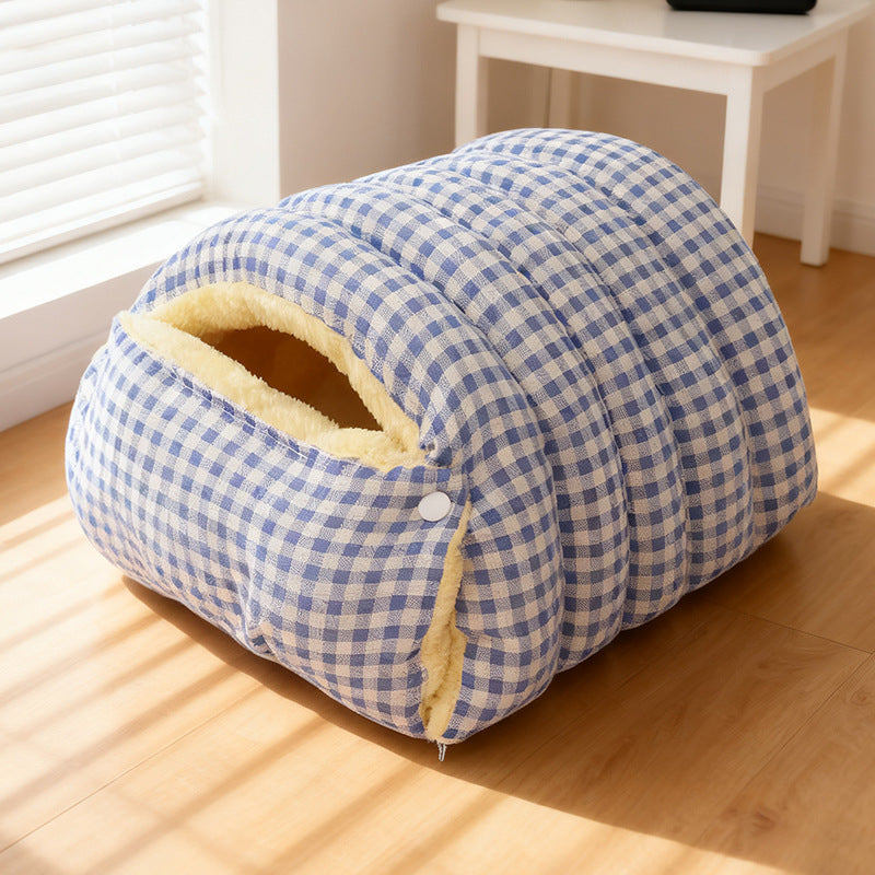 🐶😸Warmth Cozy Comfort  Plush Pet Cave