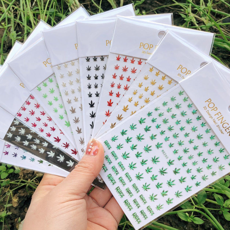 Maple Leaf Nail Decals — Colorful Maple Leaf Nail Stickers