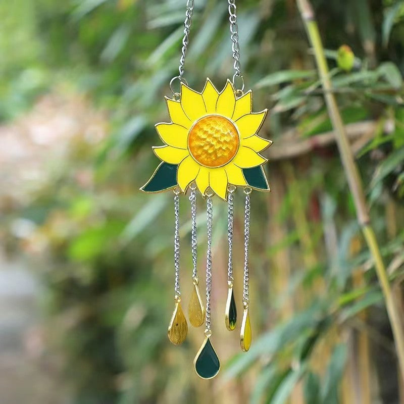 Metal Sunflower Wind Chime