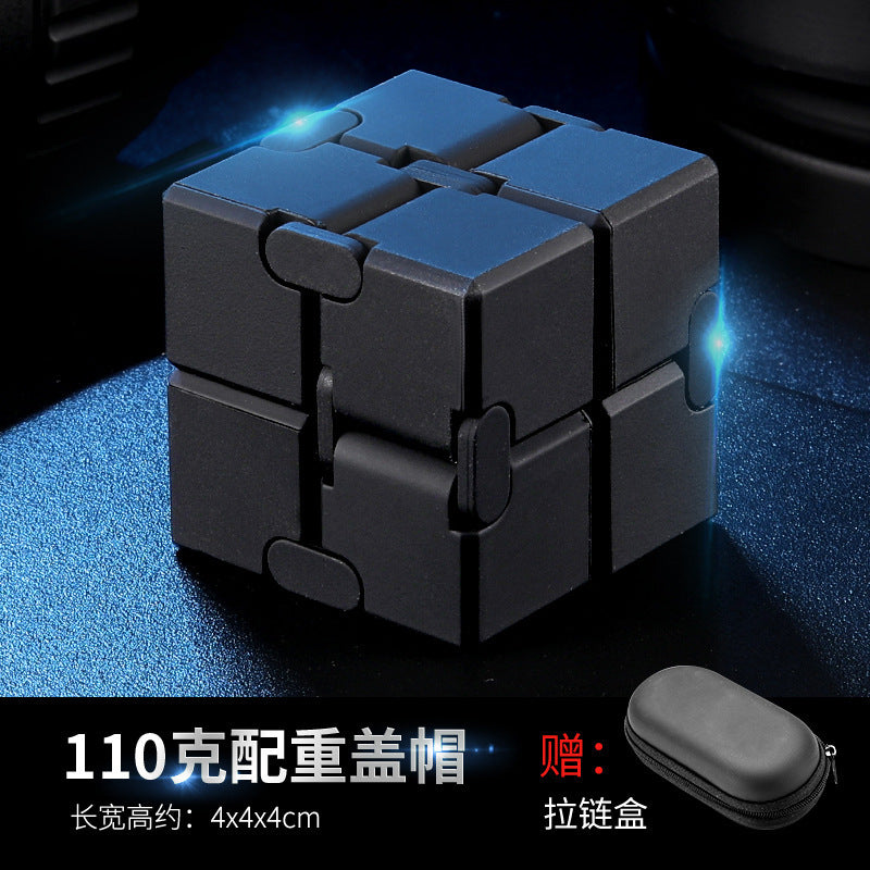 Cross-Border Wholesale Unlimited Rubik'S Cube, Ever-Changing Decompression Artifact, Decompression Toy, Adult Flipping Alloy Metal Finger Cube
