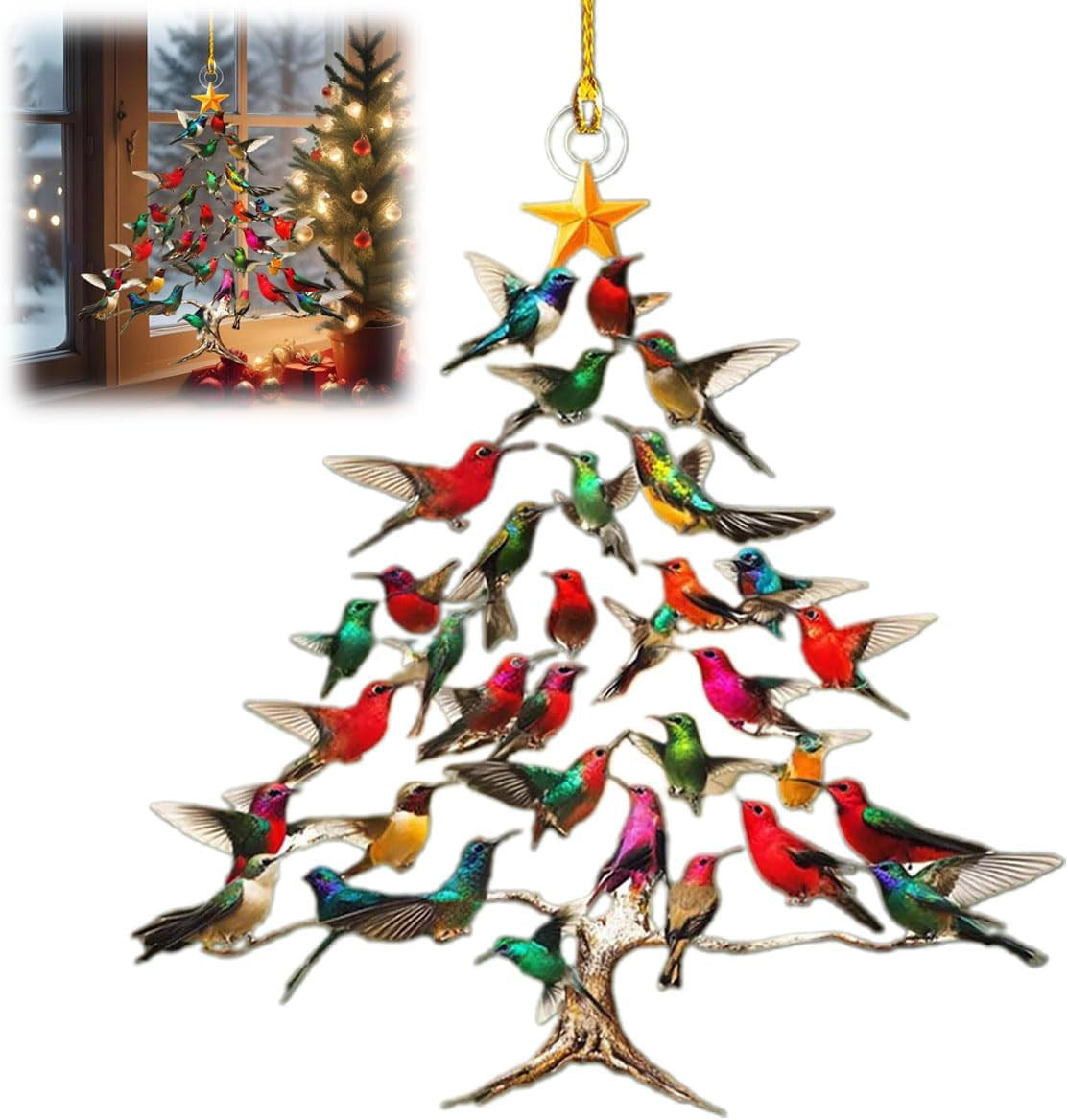 Cross-Border New Products Creative Christmas Tree Car Pendants Christmas Acrylic Decoration Festival Home Decorations