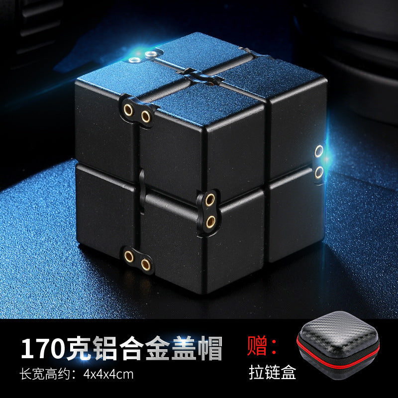 Cross-Border Wholesale Unlimited Rubik'S Cube, Ever-Changing Decompression Artifact, Decompression Toy, Adult Flipping Alloy Metal Finger Cube