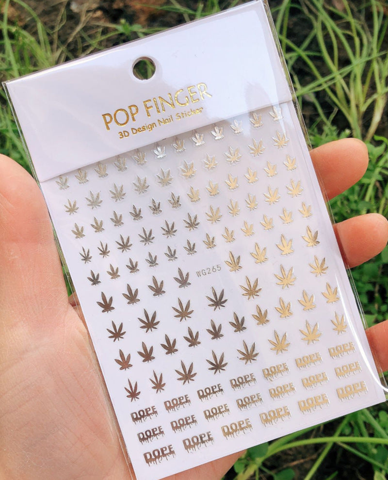 Maple Leaf Nail Decals — Colorful Maple Leaf Nail Stickers