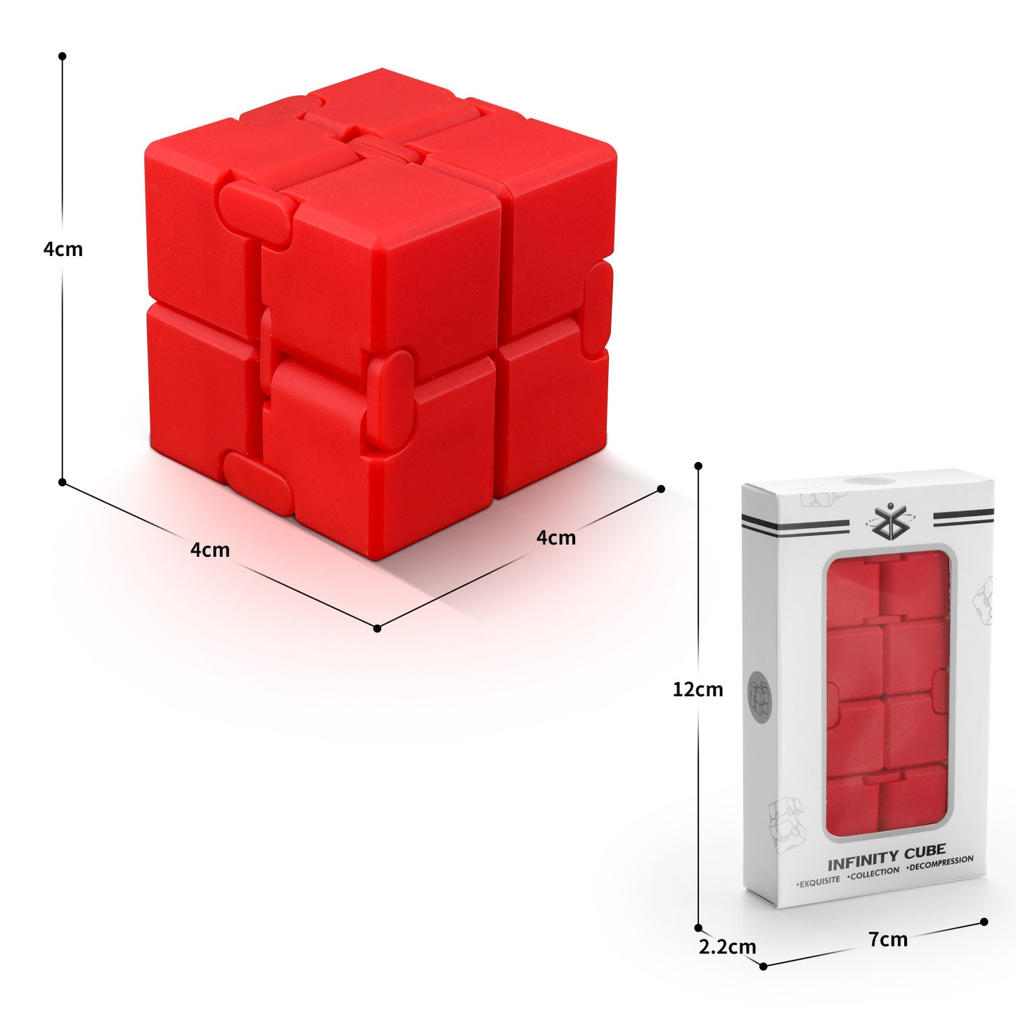 Cross-Border Wholesale Unlimited Rubik'S Cube, Ever-Changing Decompression Artifact, Decompression Toy, Adult Flipping Alloy Metal Finger Cube