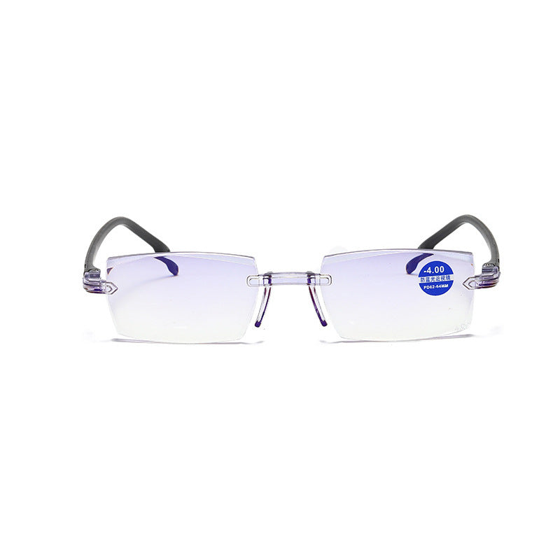 New rimless anti-blue light ready-to-wear prescription glasses